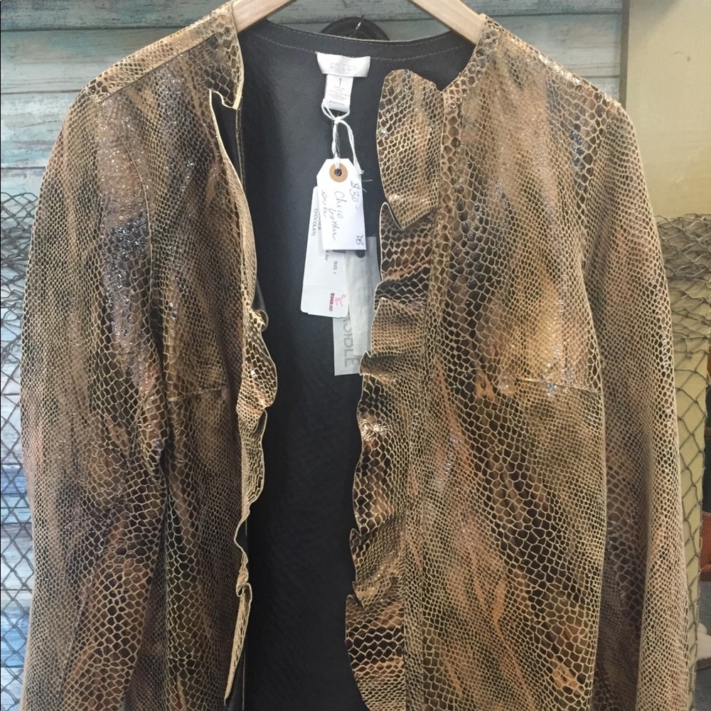 Chico’s snake leather jacket